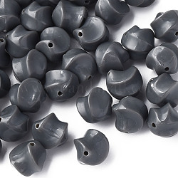 Opake Legierung Perlen, Twist, Grau, 14.5x14x14 mm, Bohrung: 1.6 mm, ca. 390 Stk. / 500 g