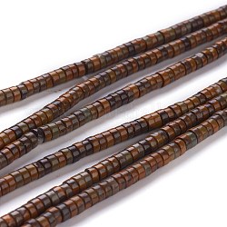 Brins de perles de pierre en bambou naturel, perles heishi, Plat rond / disque, 4~4.5x2.5mm, Trou: 0.7mm, Environ 167 pcs/chapelet, 15.43 pouce (39.2 cm)