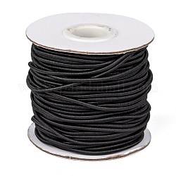 Tondo corda elastica, con nylon e gomma all'interno, nero, 2mm, circa 32.8 iarde (30 m)/rotolo