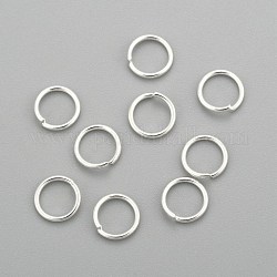 Anneaux de jonction en 304 acier inoxydable, anneaux de jonction ouverts, couleur d'argent, 21 jauge, 6x0.7mm, diamètre intérieur: 4.5 mm