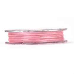 Fil élastique de perles extensible solide, chaîne de cristal élastique plat, perle rose, 0.8mm, environ 10.93 yards (10 m)/rouleau