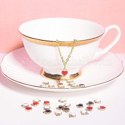 Wholesale PandaHall Elite 80pcs 4 Color Heart Charms Pendant Gold Plated  Enamel Heart Beads Dangle Charms for Valentines Necklace Bracelet Earrings  DIY Jewelry Making 