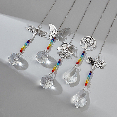 Glass & Crystal Beaded Sun Catcher Jewelry Making Kit - Dragonfly Designs