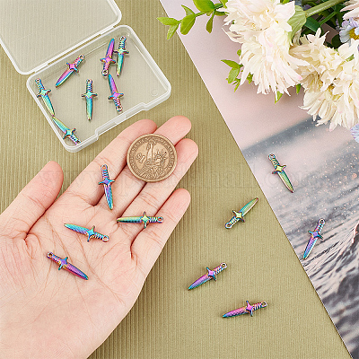 Passante con anellino per ciondoli 7x2 mm acciaio inox x4 - Perles & Co