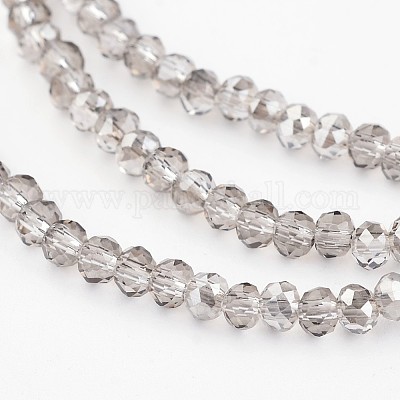 Chapelets de perles en verre électroplaqué&nbsp;EGLA-G014-2mm-PL-B01-1