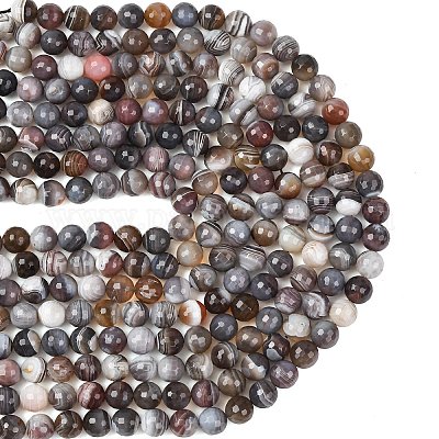 Natur Botswana Achat Perlen Stränge&nbsp;G-G453-B01-10mm-1