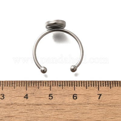 Componenti per anello polsino aperto in acciaio inossidabile 304&nbsp;STAS-M057-01C-P-1