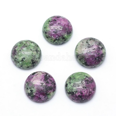 Natürlicher Rubin in Zoisit cabochons&nbsp;G-P393-R34-8MM-1