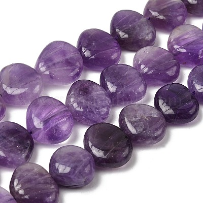 Fili di perle intagliate di ametista naturale&nbsp;G-H339-A07-01B-1