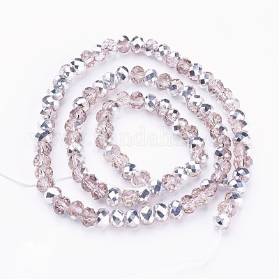 Chapelets de perles en verre électroplaqué&nbsp;X-GR6MMY-19S-1