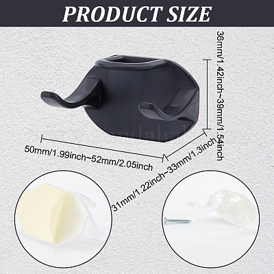 Lunies Portacappelli Da Parete Con 24 Ganci A Clip - Nero, 2 Pezzi - Organizer Per Cappelli Baseball, Sciarpe E Accessori
