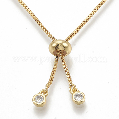 Messing Bolo Armbänder&nbsp;ZIRC-T006-20G-1