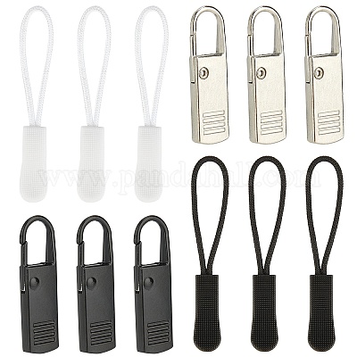 5/3pcs Metal Zipper Pull Tab Replacement Puller Zip Extender for