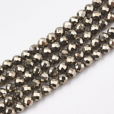 Natürliche Pyrit Perlen Stränge&nbsp;X-G-T107-10-1