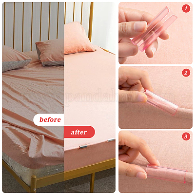 Wholesale CHGCRAFT 36Pcs 3 Colors Transparent ABS Plastic Bed Sheet Grippers  