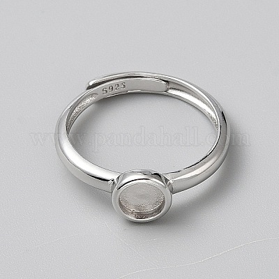 925 verstellbarer Ring aus Sterlingsilber.&nbsp;DIY-WH0888-141P-02-1