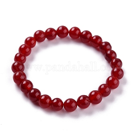 Gefärbte natürliche Jade Perlen Stretch-Armbänder BJEW-J183-B-01-1
