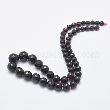 Grenat naturel diplômé colliers de perles NJEW-K098-05-1
