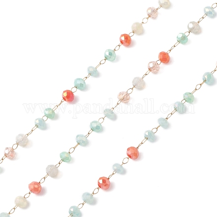 Chaînes de perles en verre manuels CHS-P016-46G-09-1