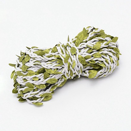 Corde de chanvre avec feuille verte en polyester PJ-TAC0004-03D-1