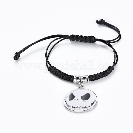 Adjustable Korean Waxed Polyester Cord Braided Bead Bracelets BJEW-JB04420-02-1