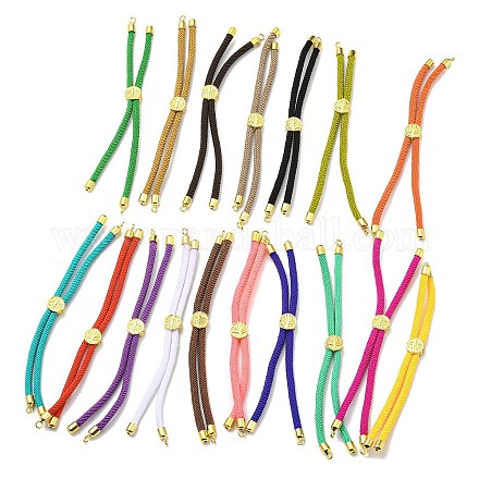 Braccialetti con corde di nylon adatti per ciondoli per connettori AJEW-P116-01G-1
