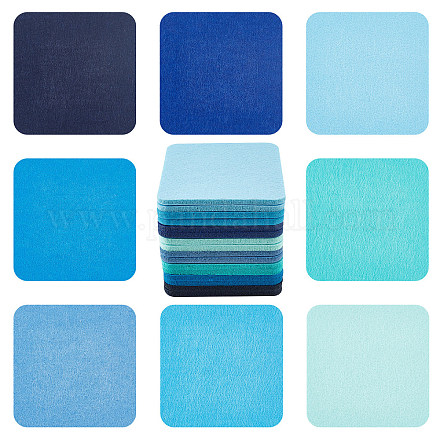 Craspire 16pcs 8 Farben quadratische Wollfilz-Tassenmatten DIY-CP0008-34-1