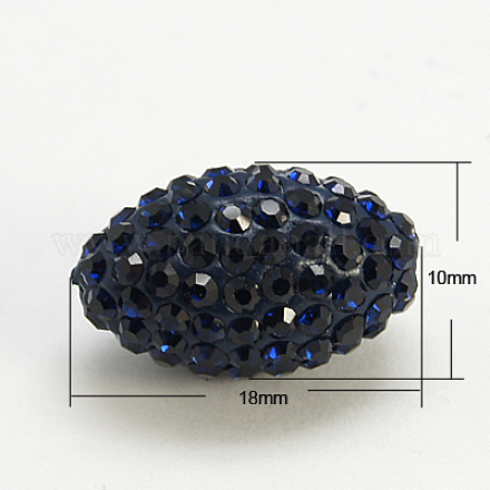 Polymer Clay Rhinestone Beads CLAY-I001-04-1