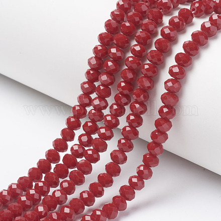 Chapelets de perles en verre opaque de couleur unie EGLA-A034-P4mm-D02-1