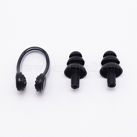 Set di clip per naso e tappi per le orecchie in silicone AJEW-WH0240-32A-1