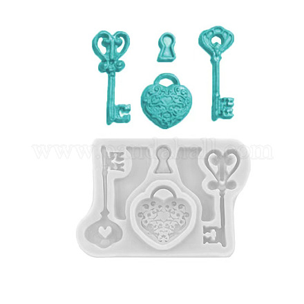 Stampi in silicone per la decorazione di torte con serratura e chiave fai da te SIMO-PW0006-061A-1