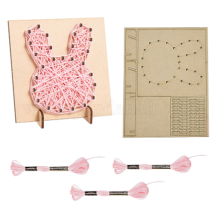 Gorgecraft 1 Set DIY String Art Kit Basteln für Kinder DIY-GF0004-28B-1