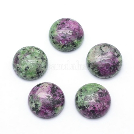Natural Ruby in Zoisite Cabochons G-P393-R34-8MM-1