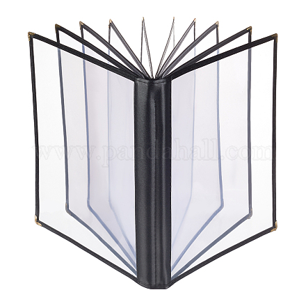 OLYCRAFT 10 Pages Menu Covers Double View Transparent Restaurant Menu Covers A4 Menu Book Protector with Decorative Corners for Bar Cafe Restaurant - 8.5 x 11 Inch AJEW-WH0237-11-1