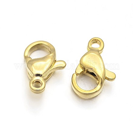 304 Stainless Steel Lobster Claw Clasps STAS-N076-02-1