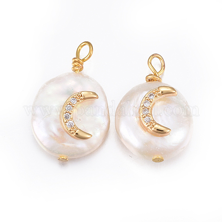 Colgantes naturales de perlas cultivadas de agua dulce PEAR-E013-26-1