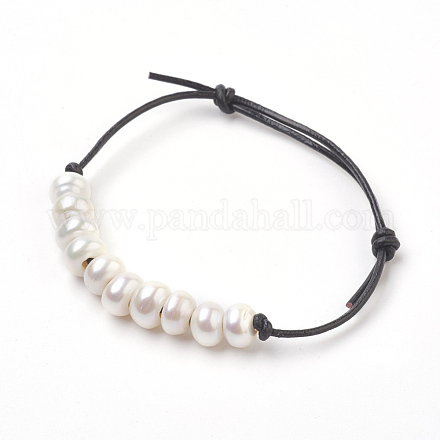 Cowhide Leather Cord Bracelets BJEW-JB03871-1