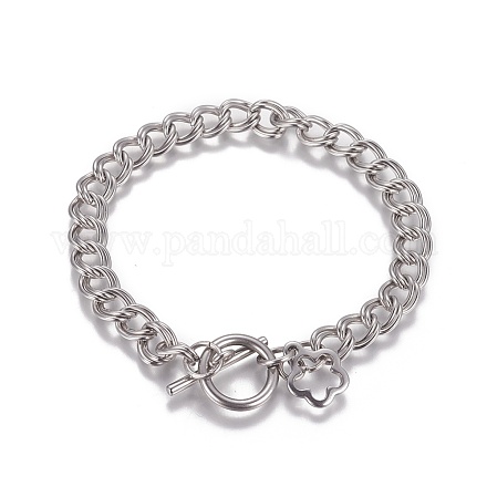 Bracelets maillon chaîne en 304 acier inoxydable BJEW-I274-11S-1