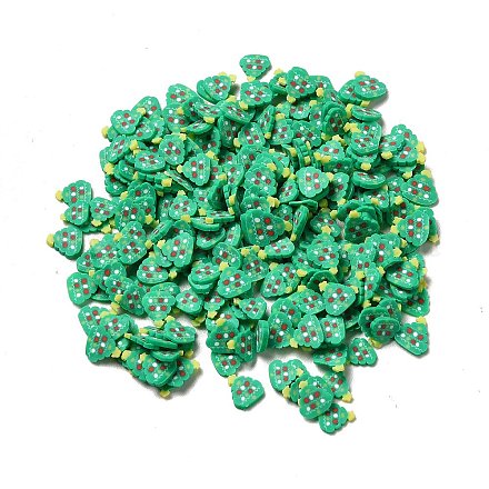 Perle di argilla polimerica fatte a mano a tema natalizio CLAY-P002-02B-1