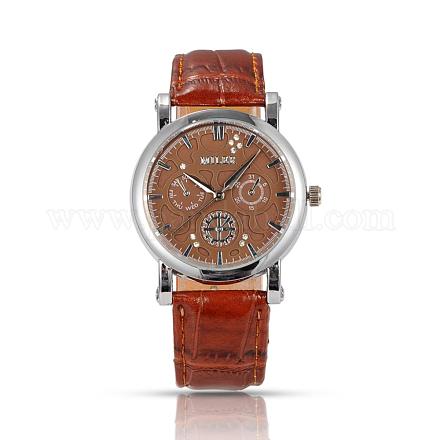 High Quality Stainless Steel Leather Diamond-studded Quartz Wrist Watch WACH-N008-14C-1