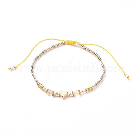 Nylon regolabile bracciali intrecciati cavo di perline BJEW-JB05688-03-1
