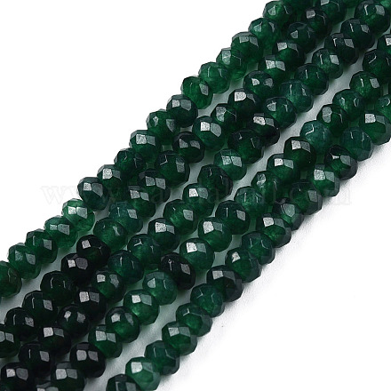 Chapelets de perle en jade blanc naturel G-R343-2x4-41-1