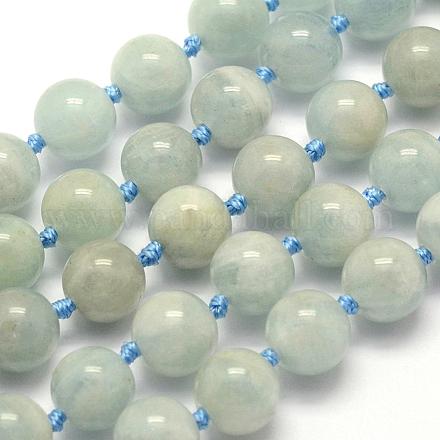 Natural Aquamarine Beads Strands G-L464-22-1