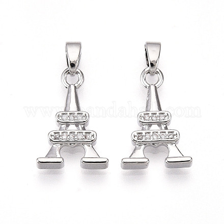 Латунные микро проложить кубического циркония подвески KK-T070-89P-1