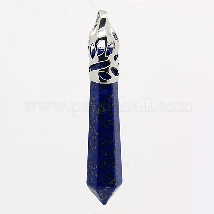 Unusual Valentine Gifts Idea for Men Natural Lapis Lazuli Pointed Big Pendants X-G-D564-1