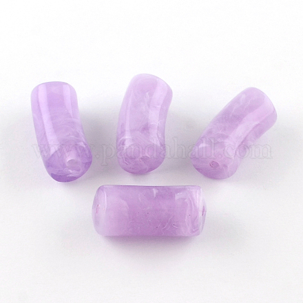 Tube Imitation Gemstone Acrylic Beads OACR-R045-11-1