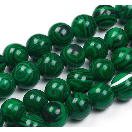 Synthetic Malachite Beads Strands G-G832-01-12mm-1