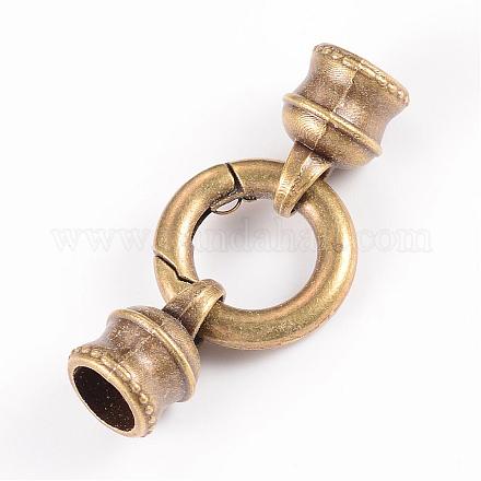 Zinc Alloy Spring Gate Rings PALLOY-T008-07AB-1
