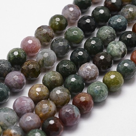 Chapelets de perles en agate indienne naturelle X-G-D840-51-6mm-1