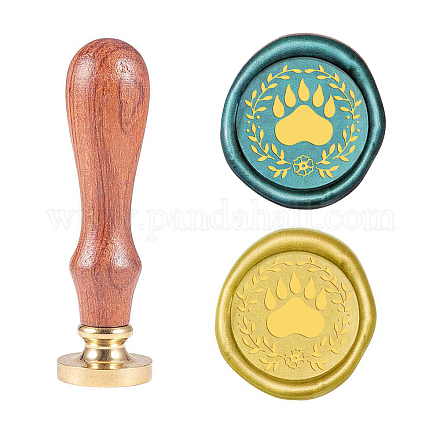 CRASPIRE Wax Seal Stamp Bear Claw AJEW-WH0131-736-1